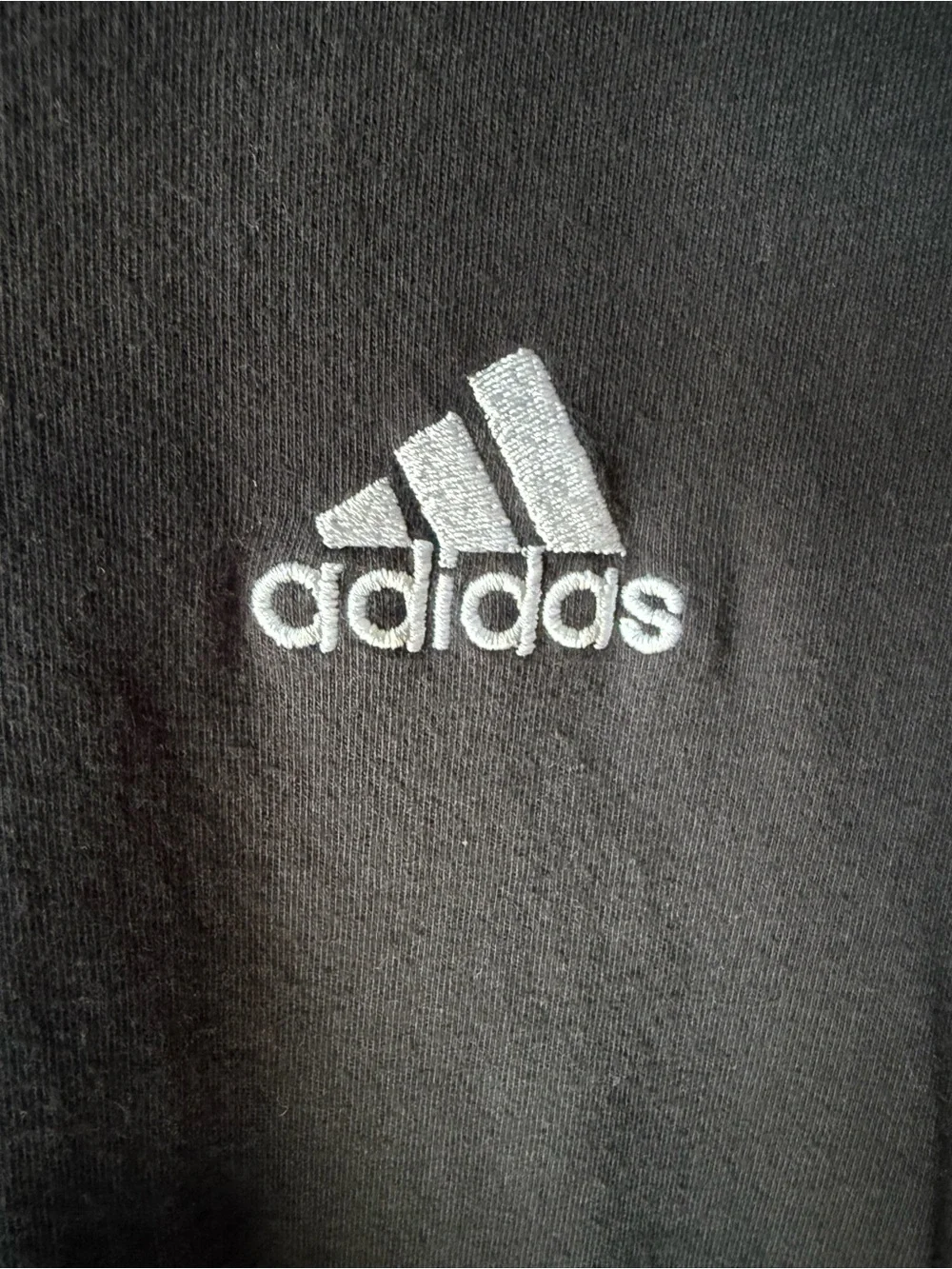 adidas black Short Sleeve Crew T-Shirt with White Logo